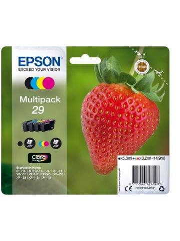 Epson C13T29864012/29 Ink cartridge multi pack Bk,C,M,Y 5,3ml + 3x3,2ml Pack=4 for Epson XP 235/335