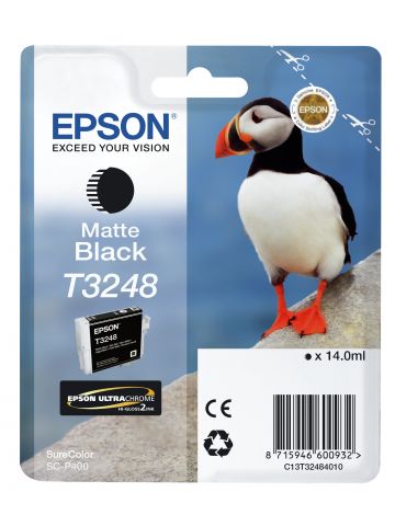 Epson C13T32484010/T3248 Ink cartridge black matt, 650 pages 14ml for Epson SC-P 400