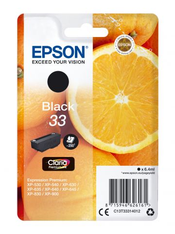 Epson C13T33314012/33 Ink cartridge black, 250 pages ISO/IEC 24711 6,4ml for Epson XP 530