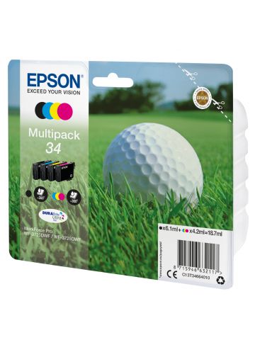 Epson C13T34664010/34 Ink cartridge multi pack Bk,C,M,Y 6,1ml + 3x4,2ml Pack=4 for Epson WF-3720