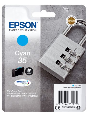 Epson C13T35824010/35 Ink cartridge cyan, 650 pages 9,1ml for Epson WF-4720