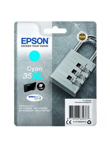 Epson C13T35924010 (35XL) Ink cartridge cyan, 1.9K pages, 20ml