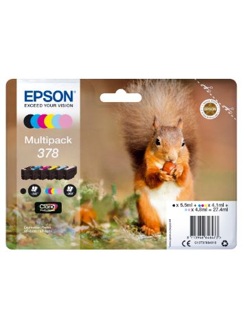 Epson C13T37884010 (378) Ink cartridge multi pack, 5,5ml 3x4,1ml 2x4,8ml, Pack qty 6