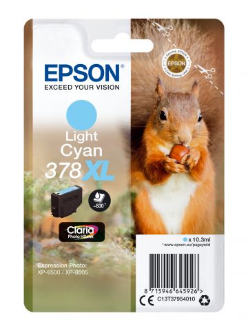 Epson C13T37954010/378XL Ink cartridge light cyan high-capacity, 830 pages 10,3ml for Epson XP 8000