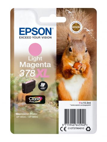 Epson C13T37964010/378XL Ink cartridge light magenta high-capacity, 830 pages 10,3ml for Epson XP 8000