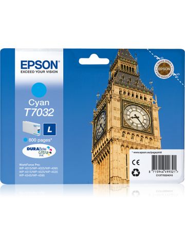 Epson C13T70324010/T7032 Ink cartridge cyan, 800 pages ISO/IEC 24711 9,6ml for Epson WP 4015/4025