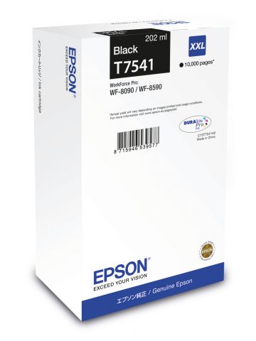 Epson C13T754140/T7541 Ink cartridge black, 10K pages ISO/IEC 24711 202ml for Epson WF 8090