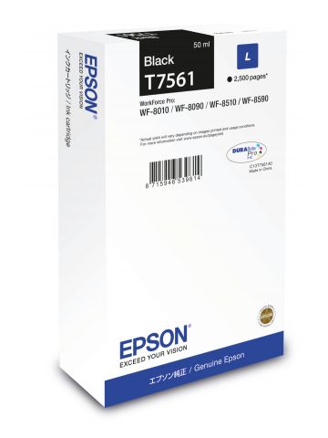 Epson C13T756140/T7561 Ink cartridge black, 2.5K pages 50ml for Epson WF 6530/8090/8510