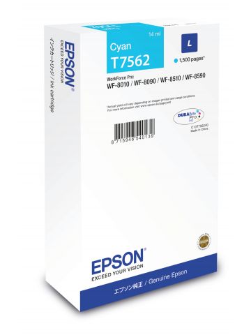 Epson C13T756240/T7562 Ink cartridge cyan, 1.5K pages 14ml for Epson WF 6530/8090/8510