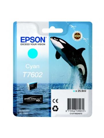 Epson C13T76024010 (T7602) Ink cartridge cyan, 2.2K pages, 26ml