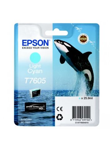 Epson C13T76054010 (T7605) Ink cartridge bright cyan, 2.4K pages, 26ml