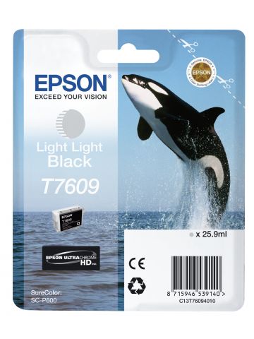 Epson C13T76094010/T7609 Ink cartridge light light black, 1.2K pages 25,9ml for Epson SC-P 600