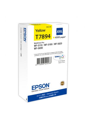 Epson C13T789440/T7894XXL Ink cartridge yellow extra High-Capacity XXL, 4K pages 34ml for Epson WF 5110