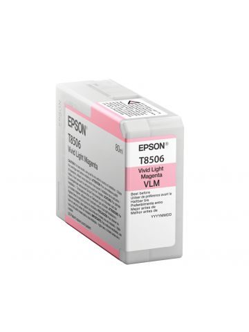 Epson C13T850600/T8506 Ink cartridge light magenta 80ml for Epson SC-P 800