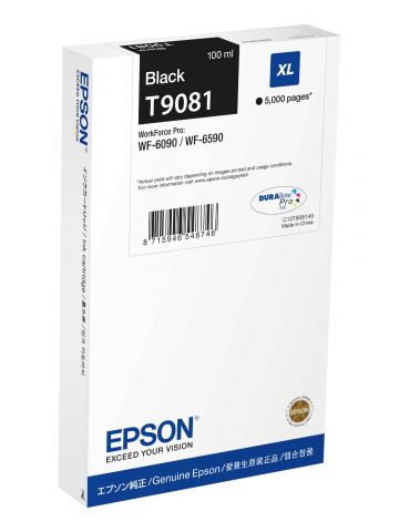 Epson C13T908140/T9081 Ink cartridge black XL, 5K pages 100ml for Epson WF 6090