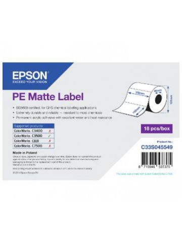 Epson C33S045549 Format-etikettes, 365, Pack qty 1