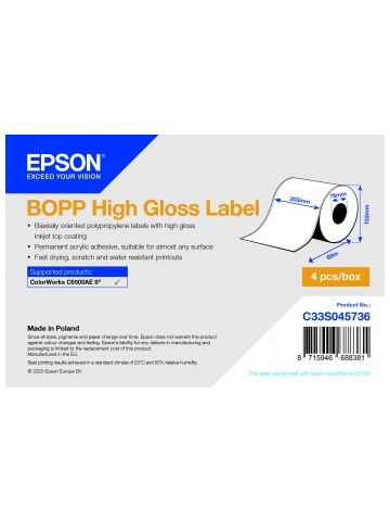 Epson C33S045736 printer label