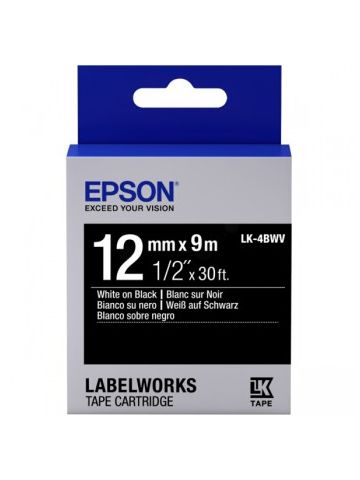 Epson C53S654009 (LK-4BWV) DirectLabel-etikettes, 12mm x 9m