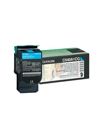 Lexmark C540A1CG Toner cyan return program, 1K pages ISO/IEC 19798 for Lexmark C 540/544/546