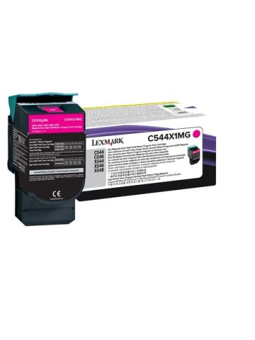 Lexmark C544X1MG Toner magenta extra High-Capacity return program, 4K pages ISO/IEC 19798 for Lexmark C 544/546