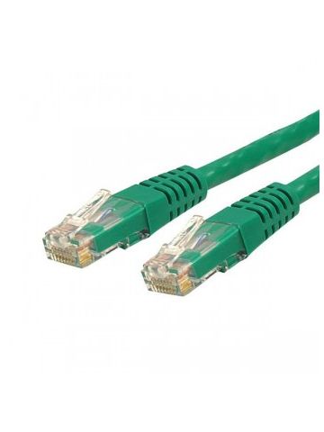 StarTech.com 1 ft Cat 6 Green Molded RJ45 UTP Gigabit Cat6 Patch Cable - 1ft Patch Cord