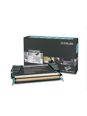 Lexmark C734A1KG Toner-kit black return program, 8K pages ISO/IEC 19752 for Lexmark C 734/736