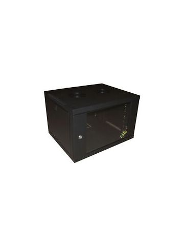 Eco NetCab 9U 450mm Deep 19" Wall Cabinet (W550xD450)- Black - Flatpack