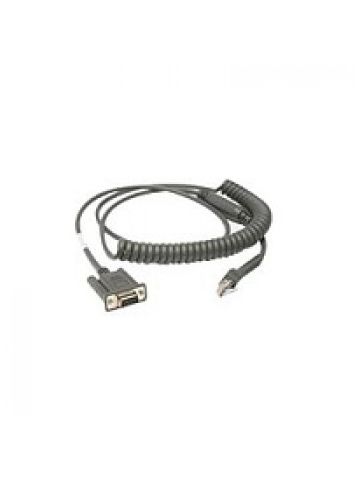 Zebra CBA-R46-C09ZBR serial cable Black 2.8 m RS232 DB9