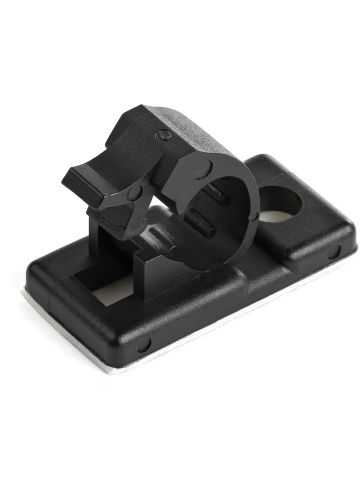 StarTech.com 100 Adhesive Cable Management Clips Black - Network/Ethernet/Office Desk/Computer Cord Organizer - Sticky Cable/Wire Holders - Nylon Self Adhesive Clamp UL/94V-2 Fire Rated