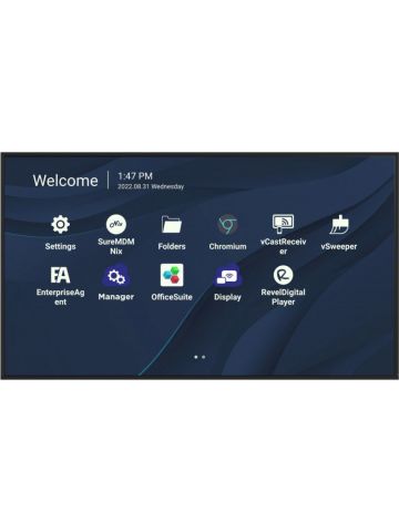 Viewsonic CDE7530 Signage Display 190.5 cm (75") Wi-Fi 450 cd/m² 4K Ultra HD Black Built-in processor Android 11