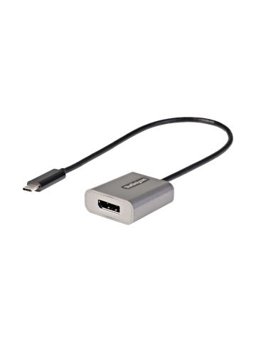 StarTech.com USB C to DisplayPort Adapter - 8K/4K 60Hz USB-C to DisplayPort 1.4 Adapter Dongle - USB Type-C to DP Monitor Video Converter - Works w/Thunderbolt 3 - w/12" Long Attached Cable