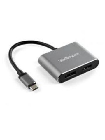 StarTech.com USB C Multiport Video Adapter - 4K 60Hz USB-C to HDMI 2.0 or DisplayPort 1.2 Monitor Adapter - USB Type-C 2-in-1 Display Converter HDMI/DP HBR2 HDR - Thunderbolt 3 Compatible