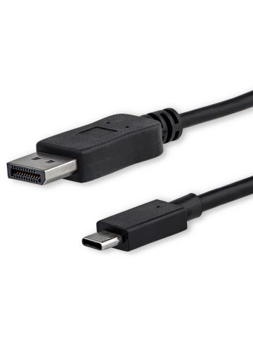 StarTech.com 3ft/1m USB C to DisplayPort 1.2 Cable 4K 60Hz - USB-C to DisplayPort Adapter Cable - HBR2 - USB Type-C DP Alt Mode to DP Monitor Video Cable - Works w/ Thunderbolt 3 - Black