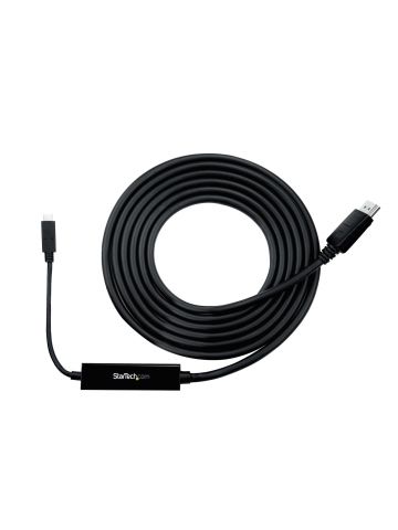 StarTech.com 9.8ft/3m USB C to DisplayPort 1.2 Cable 4K 60Hz - USB-C to DisplayPort Adapter Cable - HBR2 USB Type-C DP Alt Mode to DP Monitor Video Cable - Works w/ Thunderbolt 3 - Black