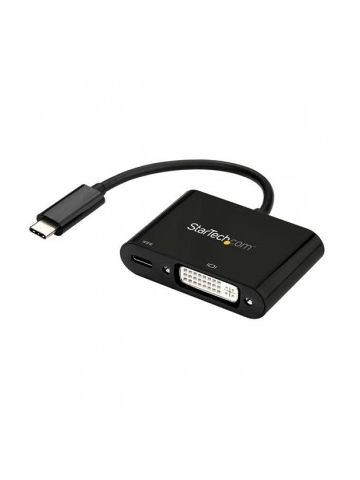 StarTech.com USB-C to DVI Adapter with USB Power Delivery - 1920 x 1200 - Black