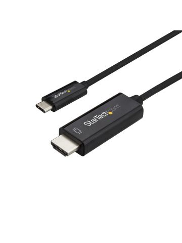 StarTech.com 3ft (1m) USB C to HDMI Cable - 4K 60Hz USB Type C to HDMI 2.0 Video Adapter Cable - Thunderbolt 3 Compatible - Laptop to HDMI Monitor/Display - DP 1.2 Alt Mode HBR2 - Black