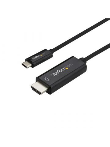 StarTech.com 6ft (2m) USB C to HDMI Cable - 4K 60Hz USB Type C to HDMI 2.0 Video Adapter Cable - Thunderbolt 3 Compatible - Laptop to HDMI Monitor/Display - DP 1.2 Alt Mode HBR2 - Black