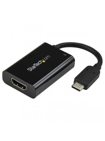 StarTech.com USB-C to 4K HDMI Adapter with USB Power Delivery - 60 Watts - Black