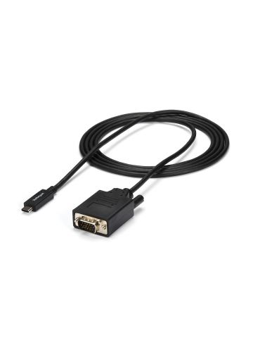 StarTech.com 6ft/2m USB C to VGA Cable - 1920x1200/1080p USB Type C to VGA Video Active Adapter Cable - Thunderbolt 3 Compatible - Laptop to VGA Monitor/Projector - DP Alt Mode HBR2