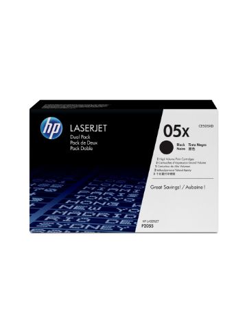 HP CE505XD/05XD Toner cartridge black twin pack, 2x6.5K pages ISO/IEC 19752 Pack=2 for HP LaserJet P