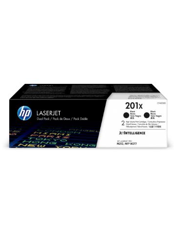 HP CF400XD/201X Toner cartridge black twin pack, 2x2.8K pages ISO/IEC 19752 Pack=2 for HP Pro M 252