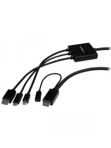 StarTech.com USB-C, HDMI or Mini DisplayPort to HDMI Converter Cable - 2 m (6 ft.)