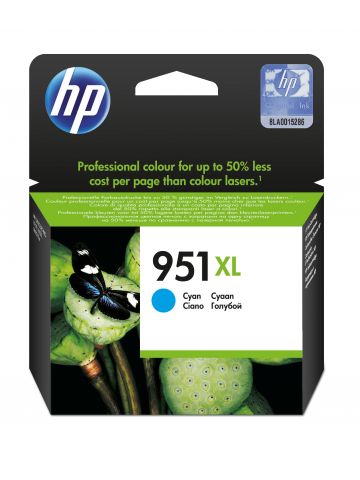 HP CN046AE/951XL Ink cartridge cyan high-capacity, 1.5K pages ISO/IEC 24711 24ml for HP OfficeJet Pro 8100/8610/8620