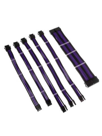 Kolink Core Adept Braided Cable Extension Kit - Jet Black/Titan Purple
