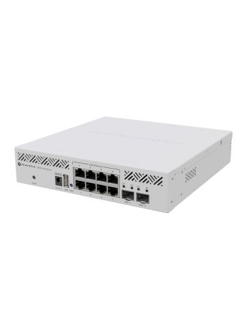 Mikrotik CRS310-8G+2S+IN: L3 Smart Switch Managed 2.5G Ethernet (100/1000/2500) Power over Ethernet (PoE) 1U White