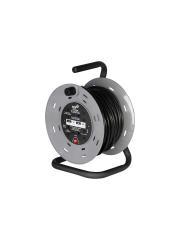 SMJ Electrical 25m 4-Socket 13A Heavy Duty Steel Frame Extension Lead Cable Reel