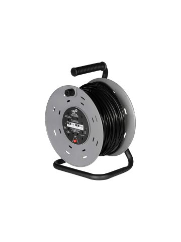SMJ Electrical 50m 4-Socket 13A Heavy Duty Steel Frame Extension Lead Cable Reel