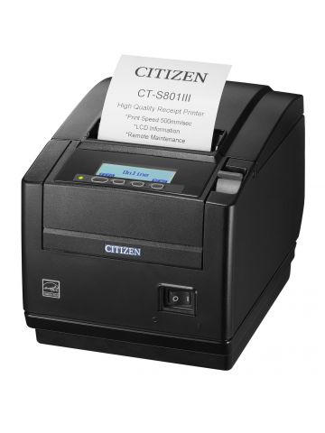 Citizen CT-S801III, 8 dots/mm (203 dpi), cutter, USB, black