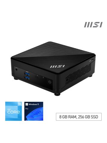 MSI Cubi 5 12M Intel Core i3 1215U Desktop PC, NUC, SFF, Mini Computer, HTPC, (8GB RAM, 256GB SSD, Windows 11 PRO), UHD Graphics/ThunderBolt 4/Type C/HDMI/DisplayPort/Dual LAN/WiFi 6E/BT 5.3/VESA