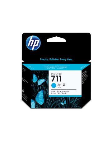 HP CZ134A/711 Ink cartridge cyan 29ml Pack=3 for HP DesignJet T 520